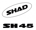 Nálepky SHAD D1B451ETR biela pre SH45