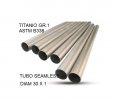 Titanium seamless Gr.1 TUBE AISI Tig GPR TU.T.1 Brushed Stainless steel L.100cm D.30mm x 1mm