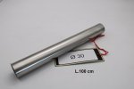 Inox tube Aii 304 Tig GPR ES.200 Brushed Stainless steel L.100cm D.30mm x 1mm