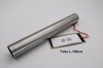 Inox tube Aii 304 Tig GPR ES.201 Brushed Stainless steel L.100cm D.35mm x 1mm